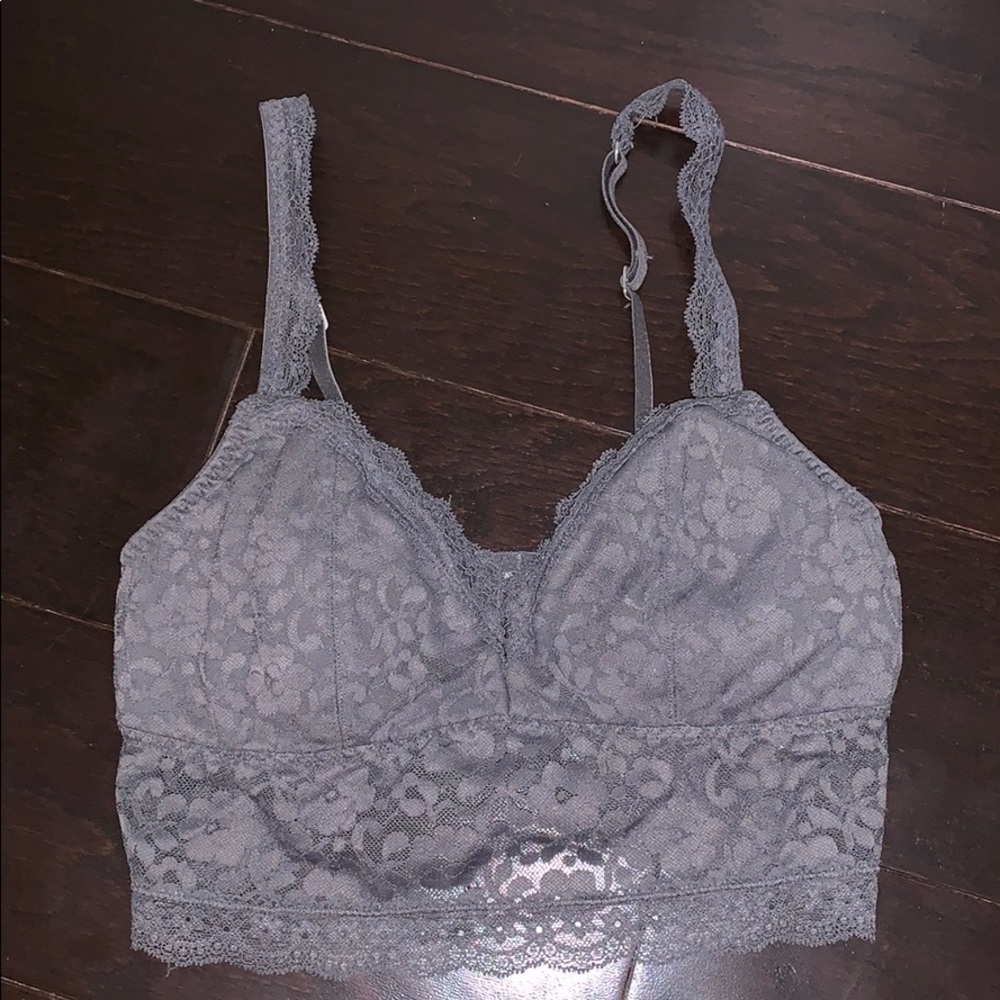 Hollister Gilly Hicks Grey Lace Longline Bralette